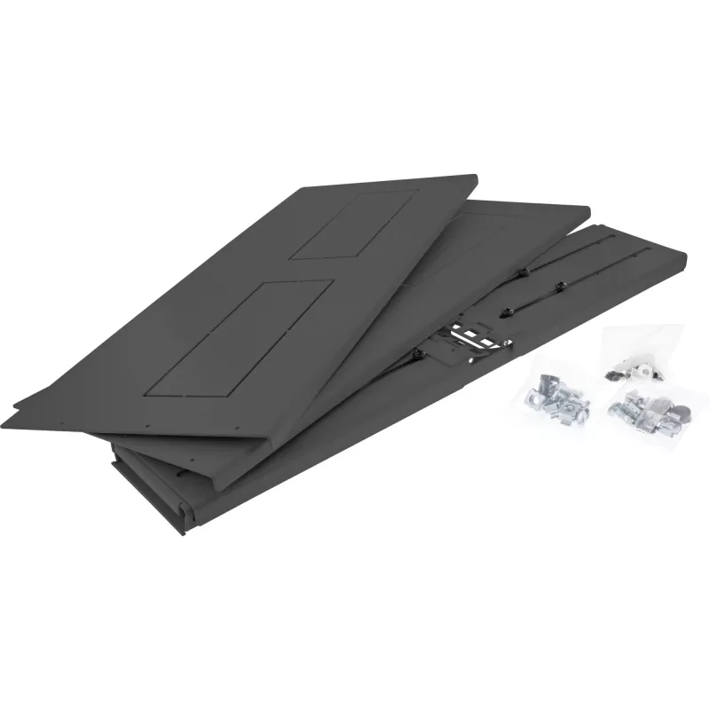 Rack plegable InLine 19 pulgadas, 2HE, 24–40 cm de profundidad, con tapa, negro