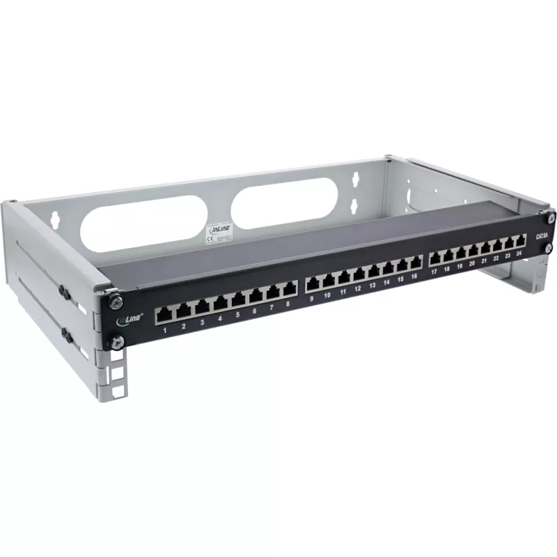 Rack plegable InLine 19 pulgadas, 2HE, 24-40cm de profundidad, gris