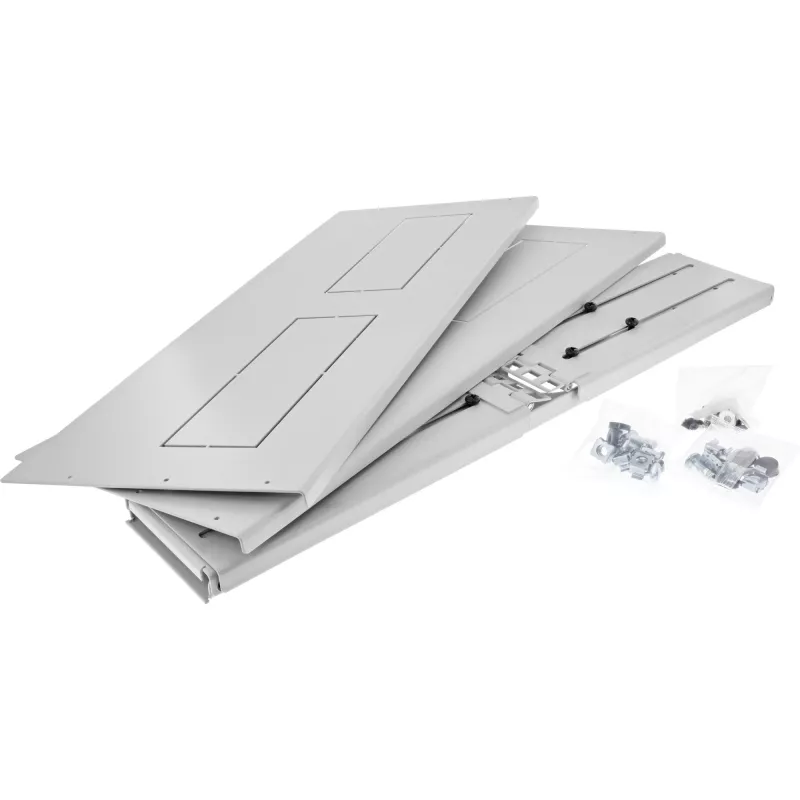 Rack plegable InLine 19 pulgadas, 2HE, 24–40 cm de profundidad, con tapa, gris