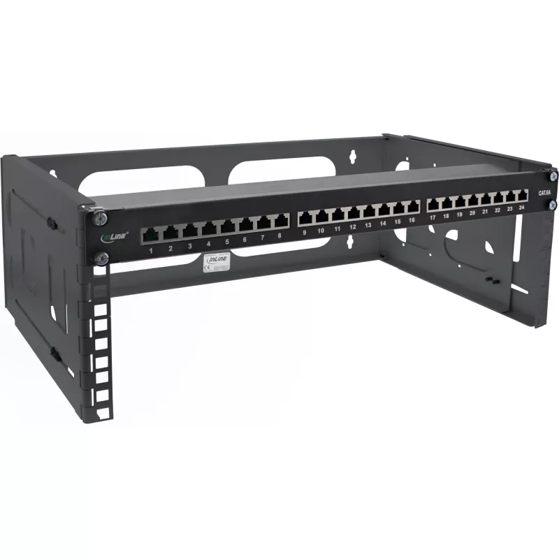 Rack plegable InLine 19 pulgadas, 4U, 24-40 cm de profundidad, negro
