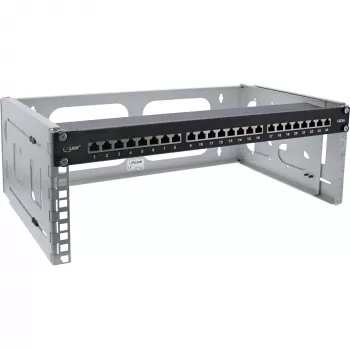 Rack de montaje en pared InLine 19 pulgadas 4HE 24–40 cm de profundidad gris