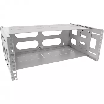 Rack plegable InLine 19 pulgadas, 4HE, 24-40cm de profundidad, con tapa, gris