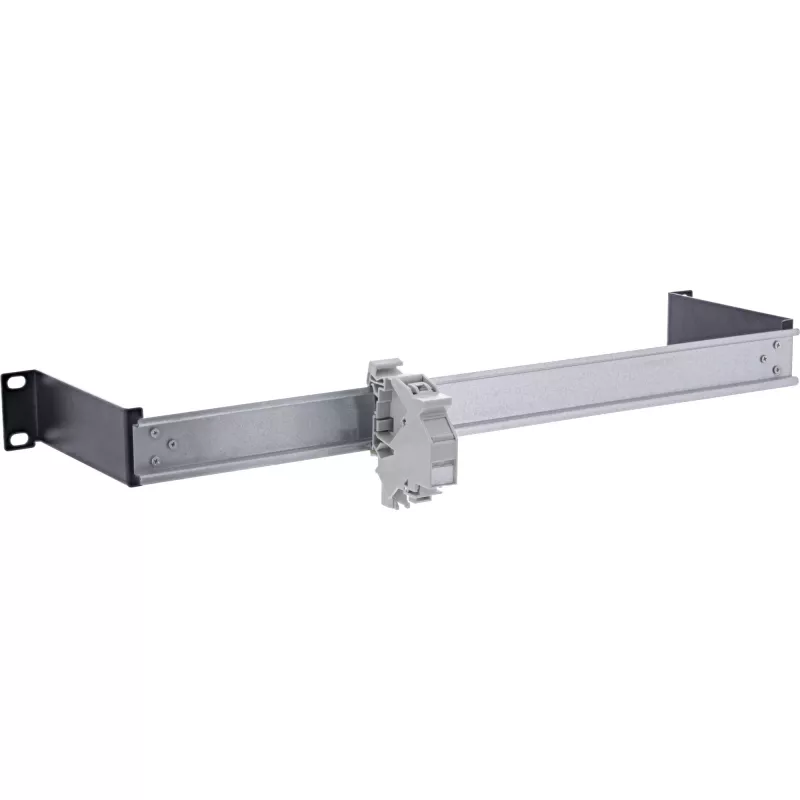 Panel para carril DIN InLine 19106C 1U horizontal vertical acero negro gris
