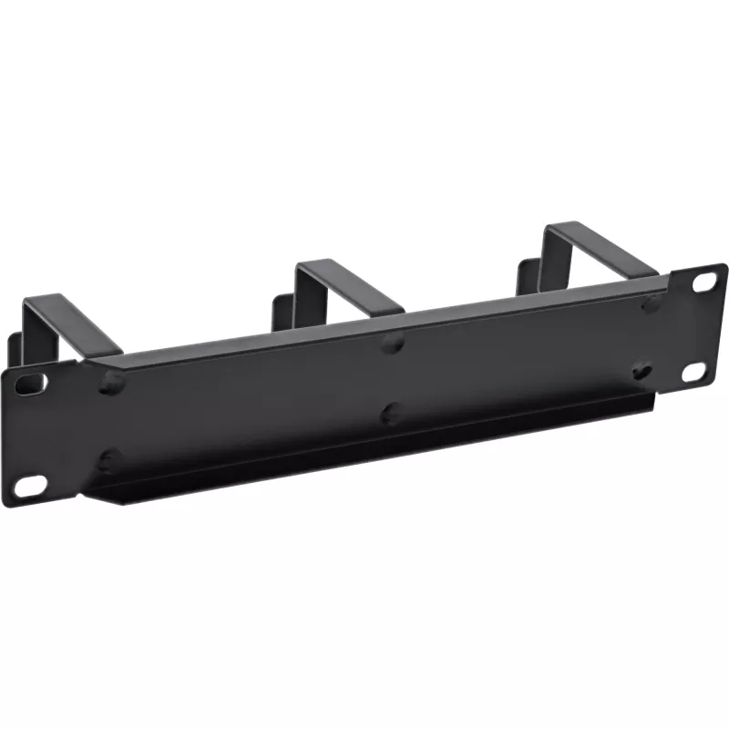 Panel de gestión de cables InLine 10 pulgadas, 3 soportes, RAL 9005, negro