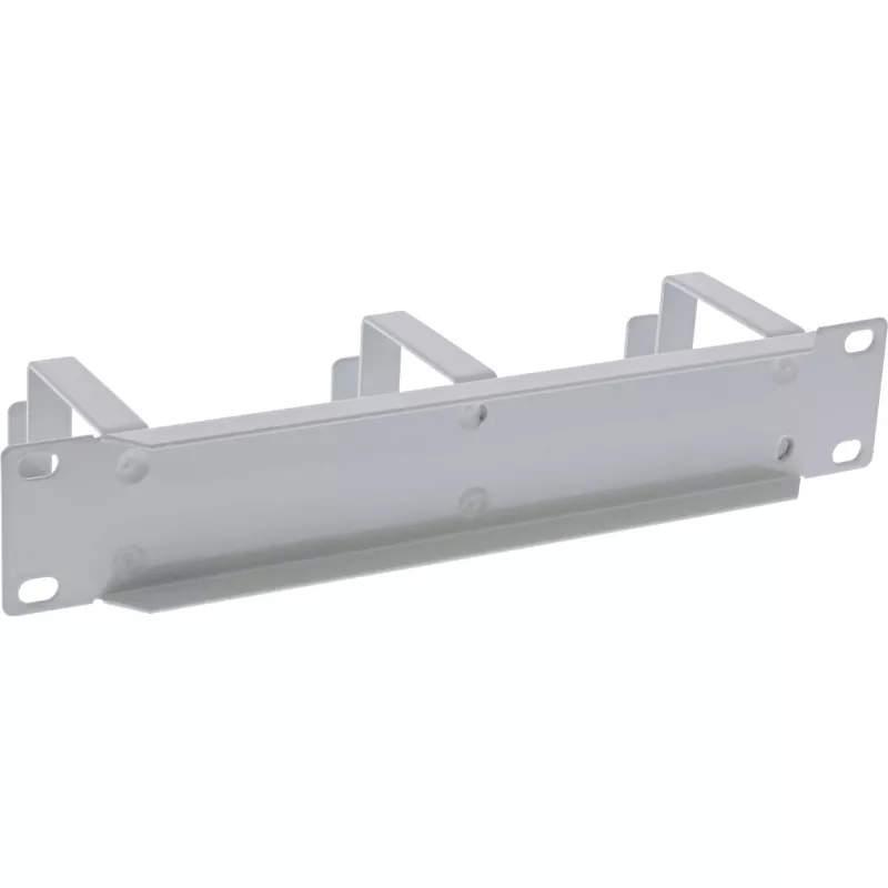 Panel de gestión de cables InLine 10 pulgadas, 3 soportes, RAL 7035 gris