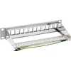 Caja vacía de patch panel InLine 10 pulgadas 12 vías, para módulos Keystone, 1HE gris