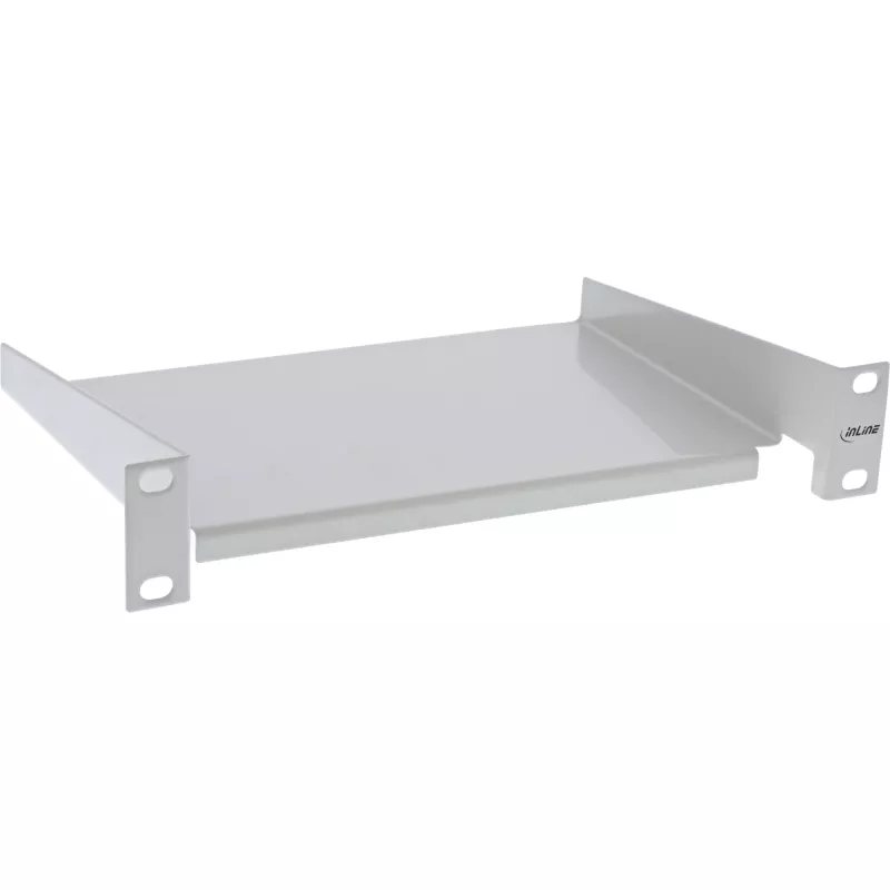 Bandeja InLine de 10 pulgadas, 160 mm, 10 kg, 1 HE, RAL 7035 gris