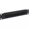 Tapa pasacables con cepillo InLine 10 pulgadas, 1HE, RAL 9005 negro
