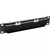 Tapa pasacables con cepillo InLine 10 pulgadas, 1HE, RAL 9005 negro