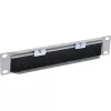 Placa pasacables con cepillo InLine 10 pulgadas, 1U, RAL 7035 gris