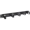 Panel de gestión de cables InLine 19 pulgadas, 5 soportes pequeños, RAL9005, negro
