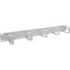 Panel de guiado de cables InLine 19 pulgadas, 5 soportes pequeños, RAL7035, gris