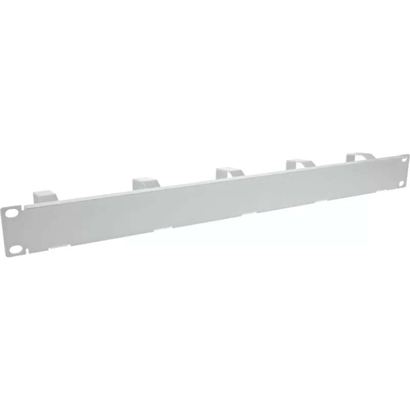 Panel de guiado de cables InLine 19 pulgadas, 5 soportes pequeños, RAL7035, gris