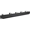 Panel de gestión de cables InLine 19 pulgadas 19110C negro con 5 soportes grandes
