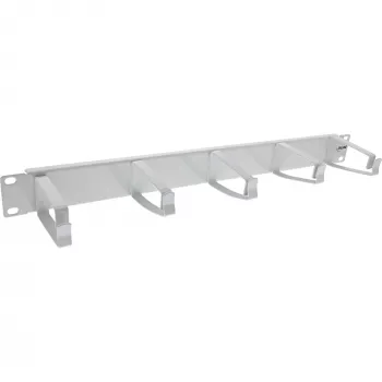 Panel de gestión de cables InLine 19110D 19 pulgadas gris con 5 soportes grandes