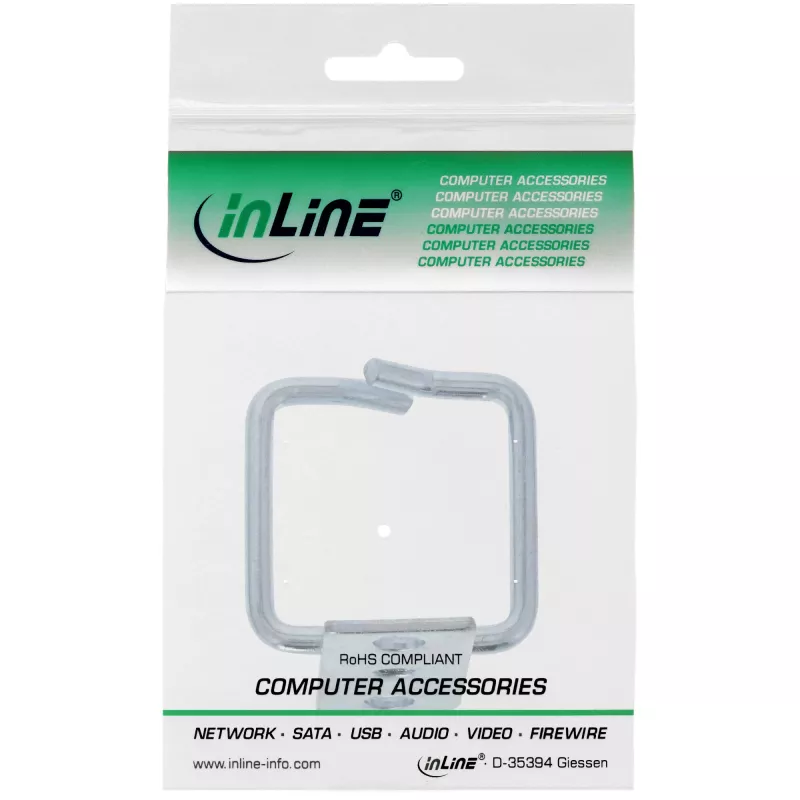 Soporte para cables InLine, metal, galvanizado, 40x40mm