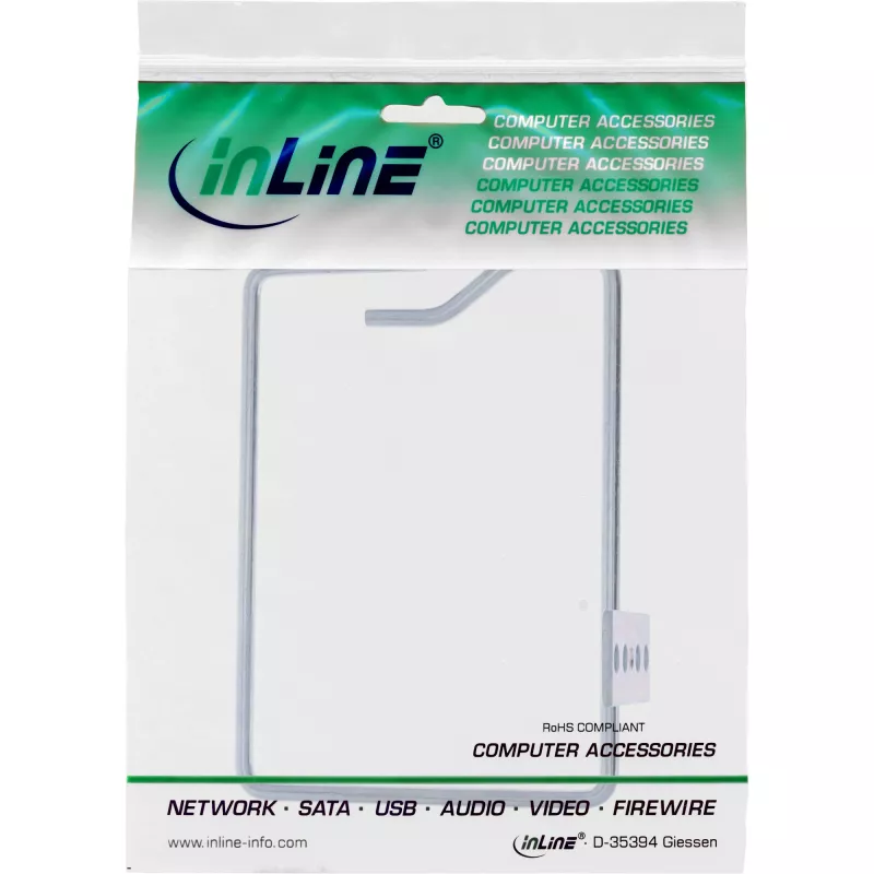 InLine Soporte para cables, acero galvanizado, apertura en el lado corto, 140x100 mm