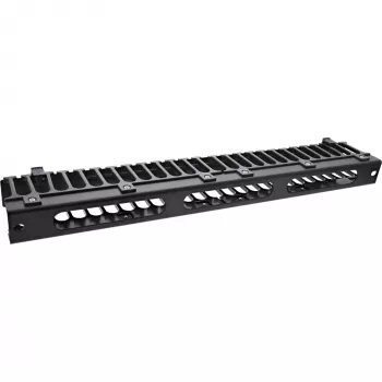 Panel de gestión de cables InLine 19 pulgadas 1U, RAL 9005 negro