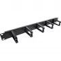 Panel de gestión de cables InLine 19110O 19 pulgadas negro metal 5 soportes
