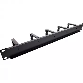 Panel de gestión de cables InLine 19110O 19 pulgadas negro metal 5 soportes