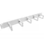 Panel de gestión de cables InLine 19 pulgadas, 5 soportes pequeños, RAL7035, gris
