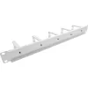 Panel de gestión de cables InLine 19 pulgadas, 5 soportes pequeños, RAL7035, gris