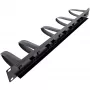 Panel de gestión de cables InLine 19 pulgadas, 5 soportes de plástico desmontables, RAL 9005 negro