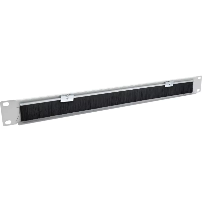 Panel pasacables InLine 19111E placa de entrada de cables 19 pulgadas con cepillo RAL 7035 gris