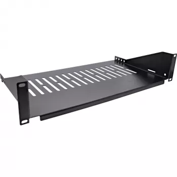 Bandeja para rack InLine 19 pulgadas 250 mm 20 kg 2U RAL 9005 negro