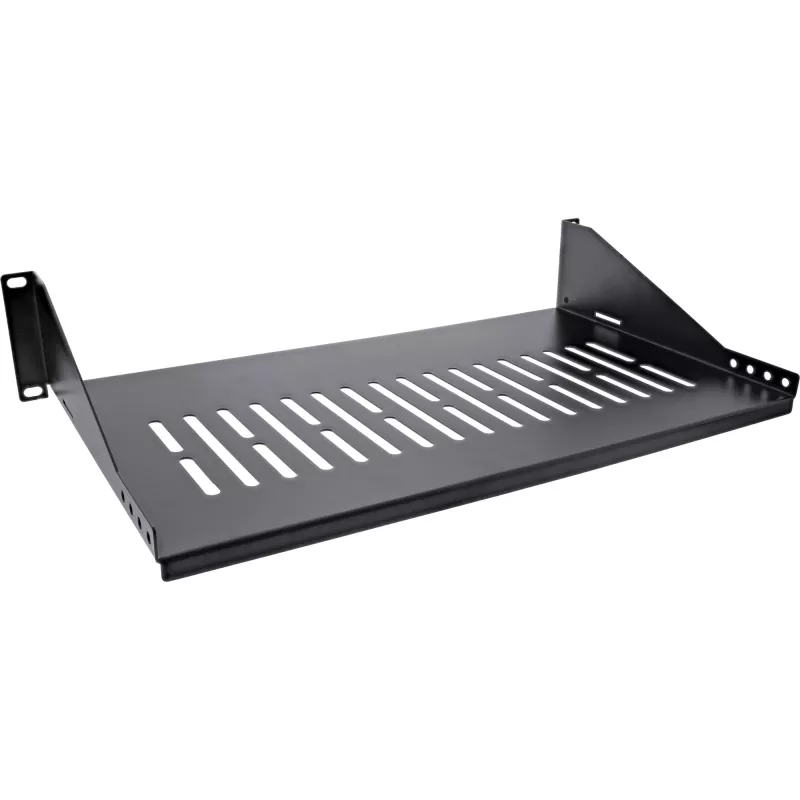Bandeja para rack InLine 19 pulgadas 250 mm 20 kg 2U RAL 9005 negro