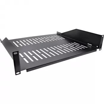 Bandeja para rack InLine 19 pulgadas 400mm 20kg 2U RAL 9005 negro