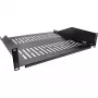 Bandeja para rack InLine 19 pulgadas 400mm 20kg 2U RAL 9005 negro