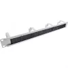 Placas de entrada de cables InLine 19 pulgadas con inserto de cepillo y 4 soportes, 1U, RAL 7035