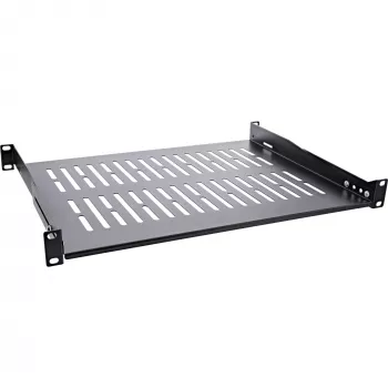 Bandeja InLine 19 pulgadas, 350 mm, 50 kg, 1U, RAL 9005 negro