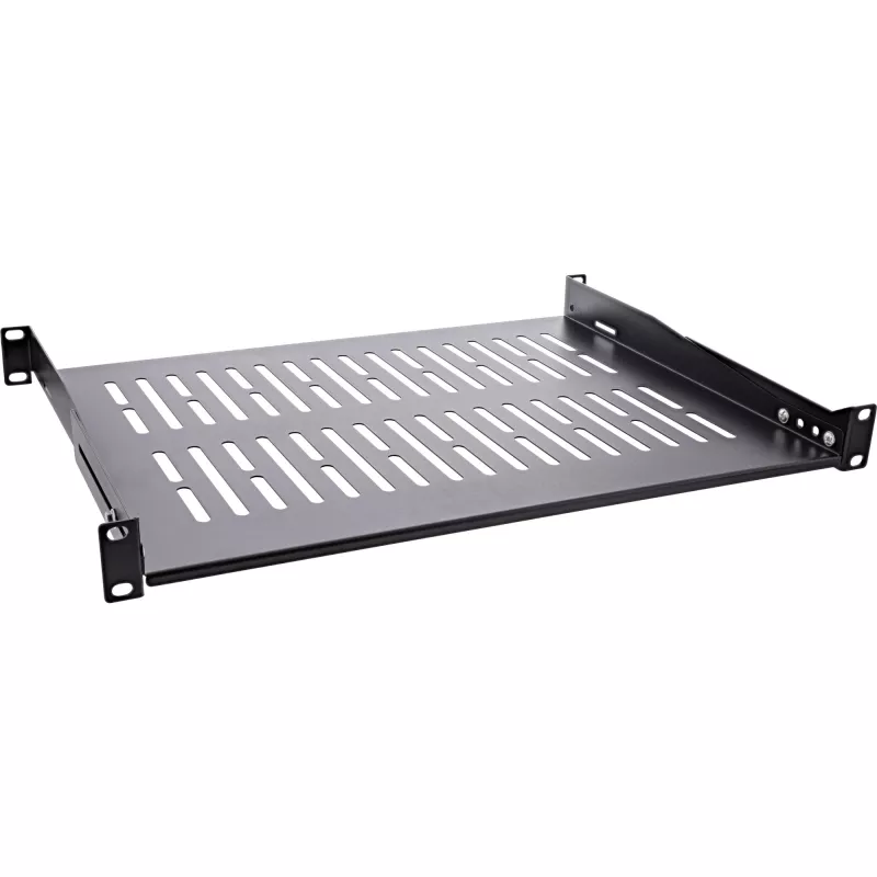 Bandeja InLine 19 pulgadas, 350 mm, 50 kg, 1U, RAL 9005 negro