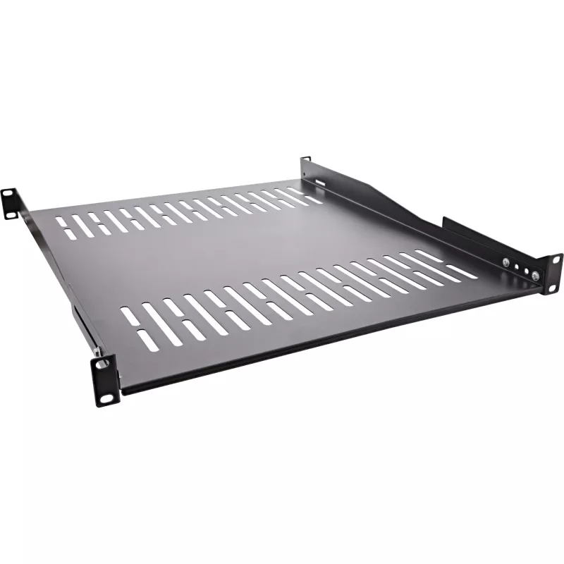 Bandeja InLine 19 pulgadas, 550 mm, 50 kg, 1U, RAL 9005 negro