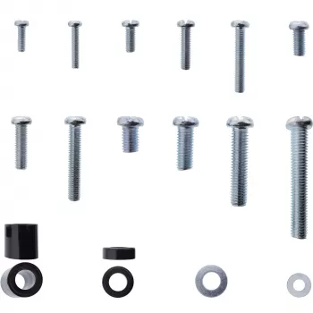 Set de tornillos InLine 68 piezas para soporte de pared para TV, set de montaje, pared, zinc, 68 uds., 100 mm, 150 mm