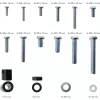 Set de tornillos InLine 68 piezas para soporte de pared para TV, set de montaje, pared, zinc, 68 uds., 100 mm, 150 mm
