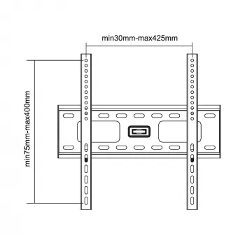 Soporte de pared InLine para TFT / LED / Plasma 81 - 140cm 32 - 55 pulgadas máx. 75kg