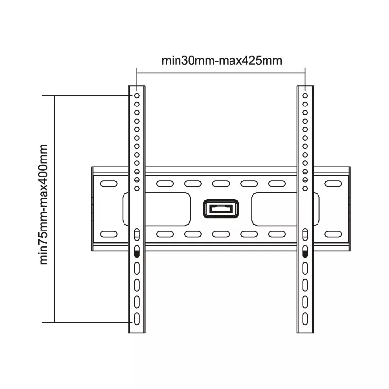 Soporte de pared InLine para TFT / LED / Plasma 81 - 140cm 32 - 55 pulgadas máx. 75kg