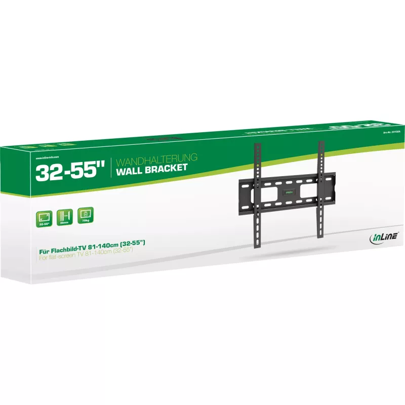 Soporte de pared InLine para TFT / LED / Plasma 81 - 140cm 32 - 55 pulgadas máx. 75kg