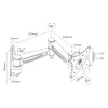 Soporte de pared InLine 23105D para monitores hasta 69 cm 27 pulgadas