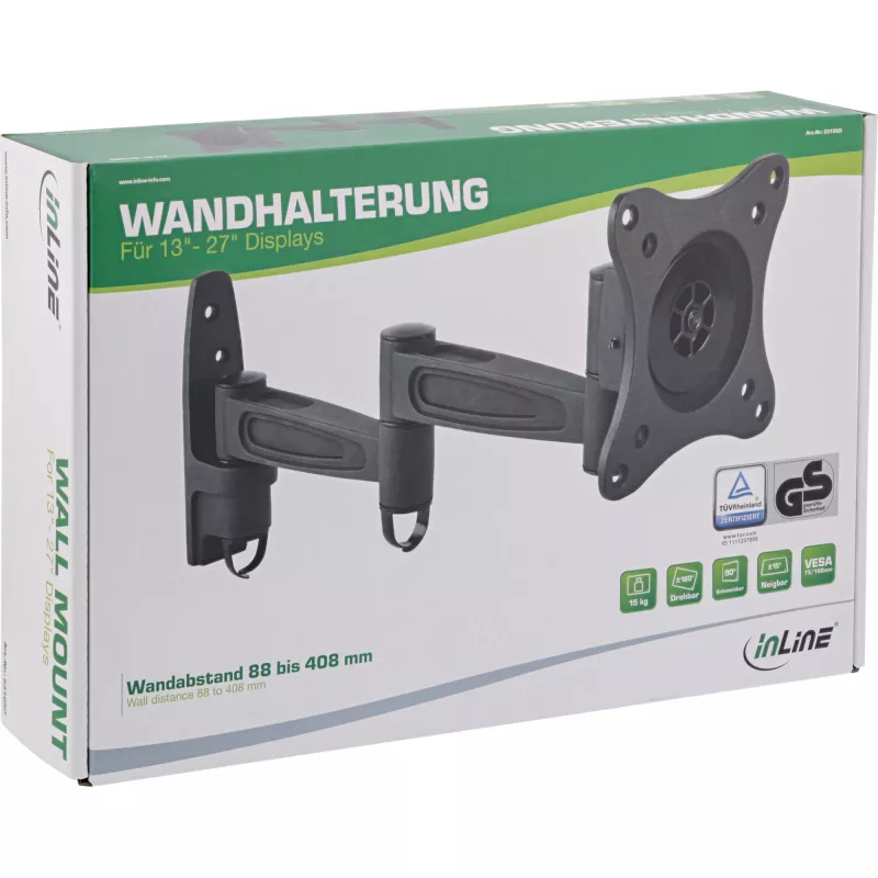 Soporte de pared InLine 23105D para monitores hasta 69 cm 27 pulgadas