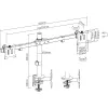 Soporte de mesa InLine para 2x pantalla LCD/LED hasta 81cm 32 pulgadas máx. 9kg 23108E