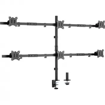 Soporte de mesa InLine para 6x TV / LED / TFT hasta 81cm 32 pulgadas máx. 7kg negro