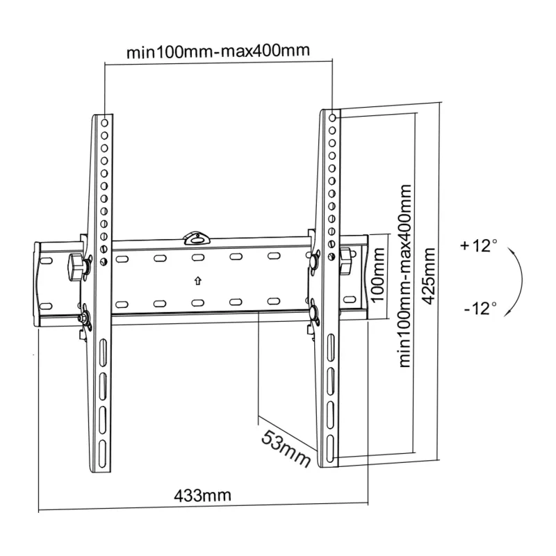 Soporte de pared InLine Basic 23113A para televisor plano 32-55 pulgadas
