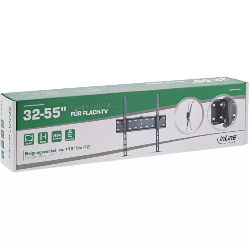 Soporte de pared InLine Basic 23113A para televisor plano 32-55 pulgadas