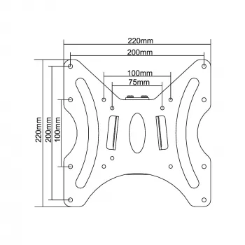 Soporte de pared InLine para TFT 58-107cm 23 - 42 pulgadas máx. 30kg