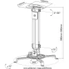 Soporte de techo para proyector InLine Basic, 38-58cm, máx. 13,5kg