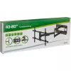 Soporte de pared para TV InLine XL-Arm Full-Motion, para televisor plano de 43-80 pulgadas, máx. 50kg
